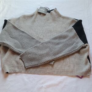 Le Lis Gray and Black Sweater